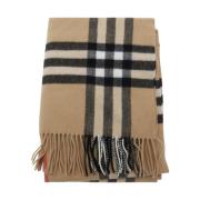 Geruit Patroon Kasjmier Sjaal Burberry , Beige , Heren