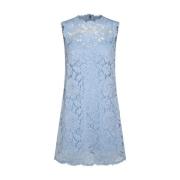 Lichtblauwe Minijurk met Veters Dolce & Gabbana , Blue , Dames