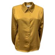 Satijnen blouse met schoudervullingen Essentiel Antwerp , Yellow , Dam...