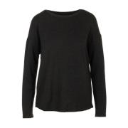 Antraciet Bateau Sweater Majestic Filatures , Gray , Dames