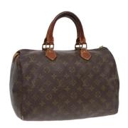 Pre-owned Canvas handbags Louis Vuitton Vintage , Brown , Dames