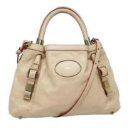 Pre-owned Leather handbags Chloé Pre-owned , Beige , Dames