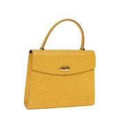 Pre-owned Leather handbags Louis Vuitton Vintage , Yellow , Dames