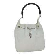 Pre-owned Leather gucci-bags Gucci Vintage , White , Dames