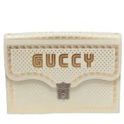 Pre-owned Leather clutches Gucci Vintage , White , Dames