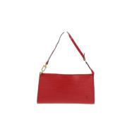 Pre-owned Leather louis-vuitton-bags Louis Vuitton Vintage , Red , Dam...