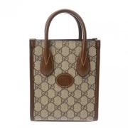 Pre-owned Canvas gucci-bags Gucci Vintage , Beige , Dames