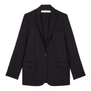 Klassieke Zwarte Blazer met Knoopsluiting IRO , Black , Dames