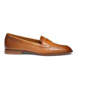 Leren pennyloafer voor dames Santoni , Brown , Dames