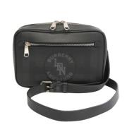 Pre-owned Leather shoulder-bags Burberry Vintage , Black , Dames