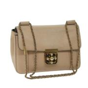 Pre-owned Leather shoulder-bags Chloé Pre-owned , Beige , Dames