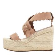 Pre-owned Suede sandals Chloé Pre-owned , Beige , Dames