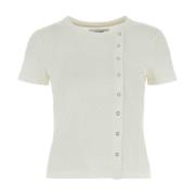 Witte Katoenen Gisele T-Shirt Gimaguas , White , Dames