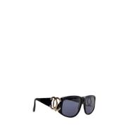 Pre-owned Acetate sunglasses Chanel Vintage , Black , Dames