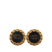 Pre-owned Plastic earrings Chanel Vintage , Yellow , Dames