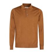 Merino Wol Steenkleur Polo Shirt Altea , Brown , Heren