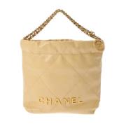 Pre-owned Leather chanel-bags Chanel Vintage , Beige , Dames