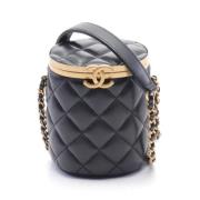 Pre-owned Leather chanel-bags Chanel Vintage , Black , Dames