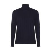 Navy Blauw Wollen Trui Lardini , Blue , Heren