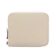 Pre-owned Fabric wallets Hermès Vintage , White , Dames