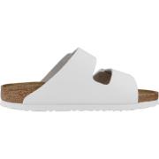 Leren Slippers Birkenstock , White , Heren