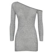 Grijze Sweater Finezza Lange Mouw Patrizia Pepe , Gray , Dames