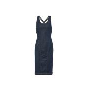 Blauwe Denim Jurk Aw24 Alaïa , Blue , Dames