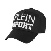 Baseballpet met Maxi Logo Borduursel Plein Sport , Black , Heren