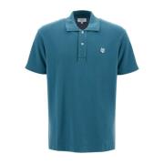 Polo shirt met gedurfd vossenhoofd Maison Kitsuné , Blue , Heren