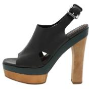 Pre-owned Leather sandals Marni Pre-owned , Black , Dames