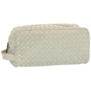 Pre-owned Leather clutches Bottega Veneta Vintage , Beige , Dames