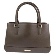 Pre-owned Leather handbags Burberry Vintage , Brown , Dames