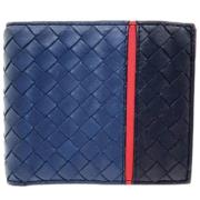 Pre-owned Leather wallets Bottega Veneta Vintage , Blue , Dames