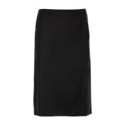 Zwarte Rok Gonna Stijl Seventy , Black , Dames