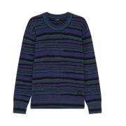 Blauwe Wollen Gebreide Trui Ronde Hals PS By Paul Smith , Blue , Heren