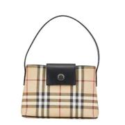 Pre-owned Canvas handbags Burberry Vintage , Beige , Dames