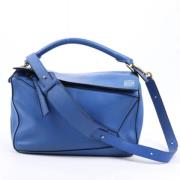 Pre-owned Leather handbags Loewe Pre-owned , Blue , Dames