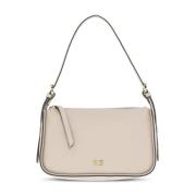 Elegante Leren Schoudertas Abro , Beige , Dames