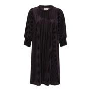 Gestreepte Korte Jurk Dawn Paars Kaffe , Purple , Dames