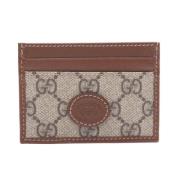 Pre-owned Canvas wallets Gucci Vintage , Beige , Dames