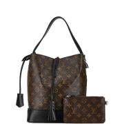 Pre-owned Canvas handbags Louis Vuitton Vintage , Black , Dames