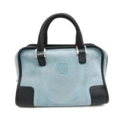 Pre-owned Suede handbags Loewe Pre-owned , Blue , Dames