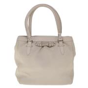 Pre-owned Leather dior-bags Dior Vintage , White , Dames