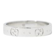 Pre-owned White Gold rings Gucci Vintage , Gray , Dames