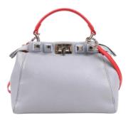 Pre-owned Leather handbags Fendi Vintage , Gray , Dames