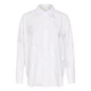 Witte Shirt met Viscosemix Kaffe , White , Dames