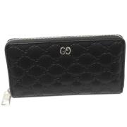 Pre-owned Leather wallets Gucci Vintage , Black , Dames