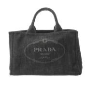 Pre-owned Denim prada-bags Prada Vintage , Black , Dames