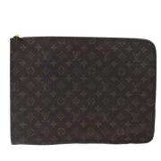 Pre-owned Canvas clutches Louis Vuitton Vintage , Brown , Dames