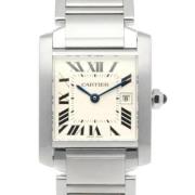 Pre-owned Stainless Steel watches Cartier Vintage , Gray , Dames